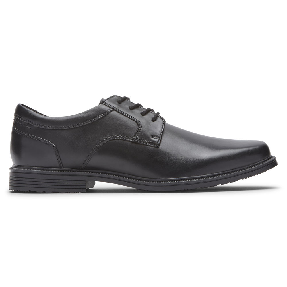 Rockport Mens Oxfords Black - Robinsyn Waterproof Plain Toe - UK 328-XKOBPJ